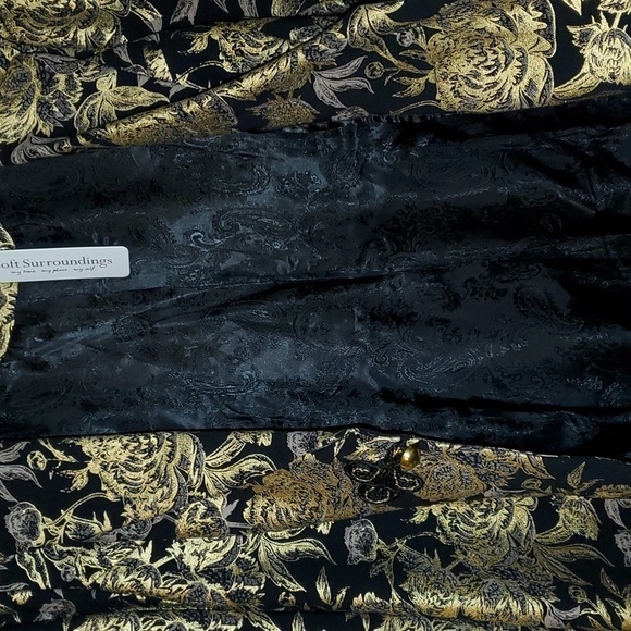 Soft Surroundings Moonstruck Black and Gold Jacket Size Large - Picture 6 of 8